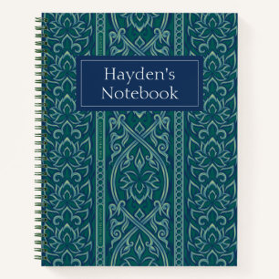 Emerald Lotus TapestPattern - The White Lotus Notizbuch