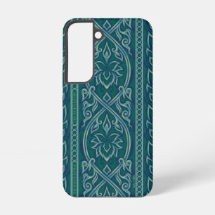 Emerald Lotus TapestPattern - The White Lotus Samsung Galaxy Hülle