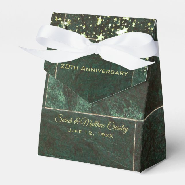 Emerald Marble Wedding Anniversary Favor Box Geschenkschachtel (Vorderseite)