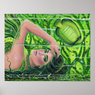 Emerald Mermaid Art von Renee L. Lavoie Poster