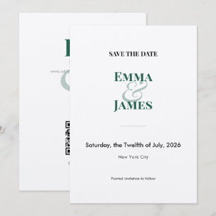 Emerald-Minimalist-Et-Zeichen-Hochzeit-Save-the-Da Save The Date