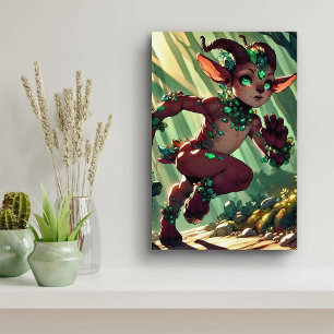 Emerald-Mit Augen Trickster Leinwanddruck