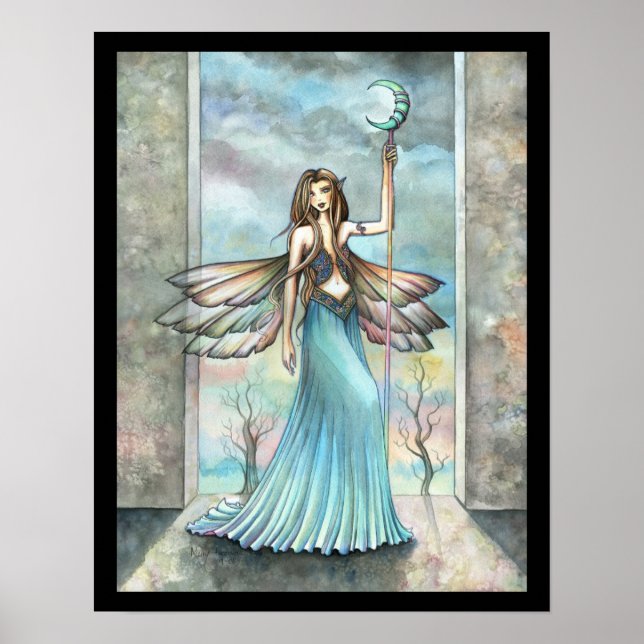 Emerald Moon Fairy Poster Print von Molly Harrison (Vorne)