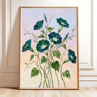 Emerald Morning Glory Leinwand-Wandkunst Moderne L Poster