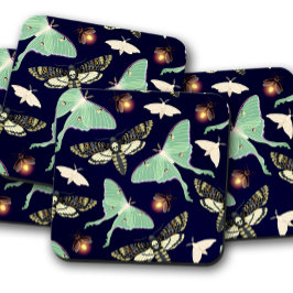 Emerald Moth Garden | Naturlich Inspiriert Cork-Un Getränkeuntersetzer