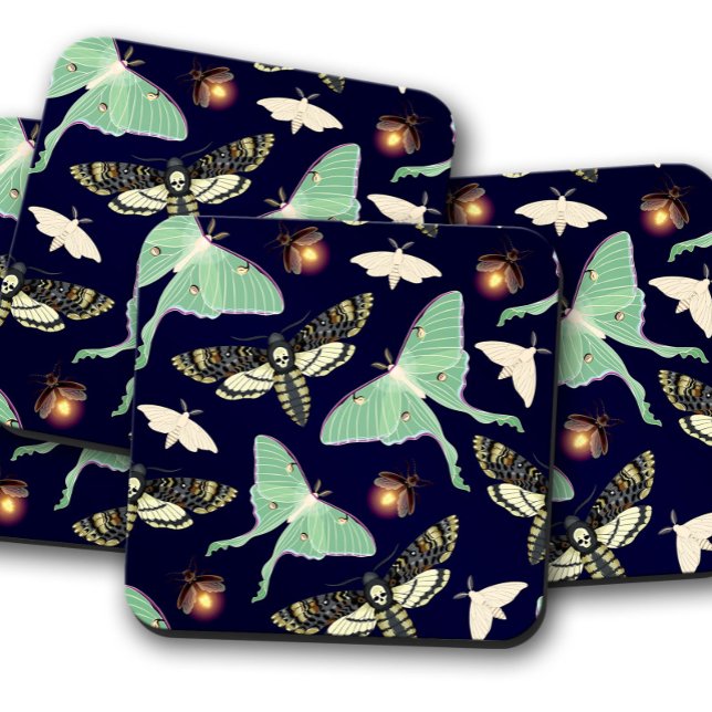 Emerald Moth Garden | Naturlich Inspiriert Cork-Un Getränkeuntersetzer (Von Creator hochgeladen)