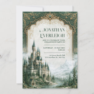 Emerald Mountain Castle Hochzeit Einladung