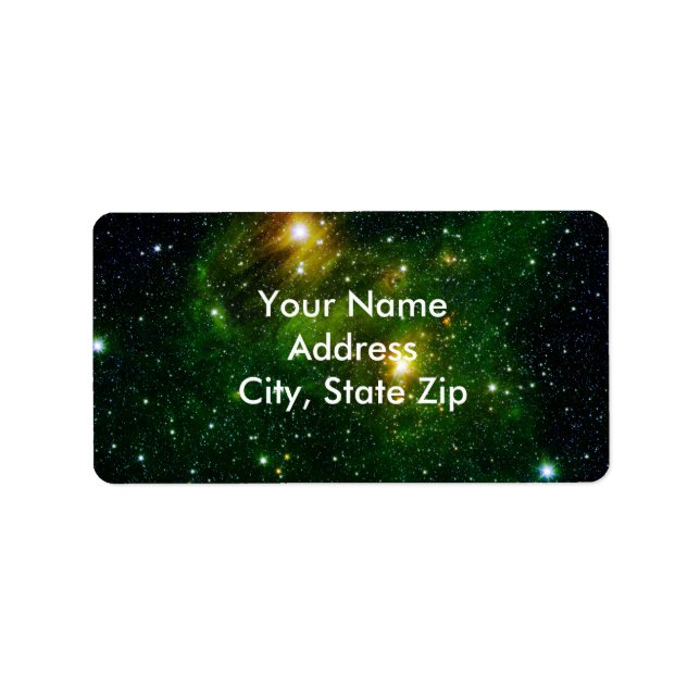 Emerald Nebula Adressaufkleber (Vorne)