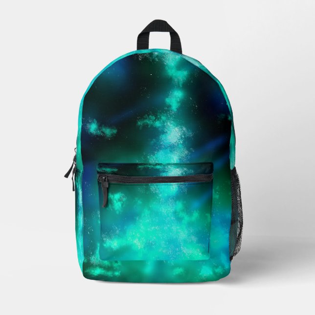 Emerald Night Sky Bedruckter Rucksack (Vorderseite)