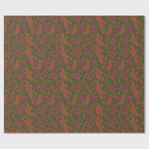 Emerald Paisley Diwali Geschenkpapier