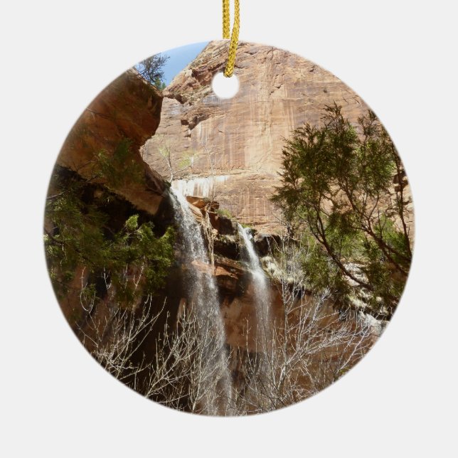 Emerald Pool Falls I aus dem Zion National Park Keramikornament (Vorne)