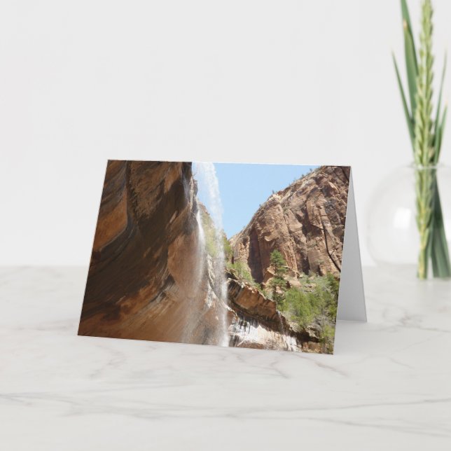 Emerald Pool Falls II aus dem Zion National Park Karte (Vorderseite)