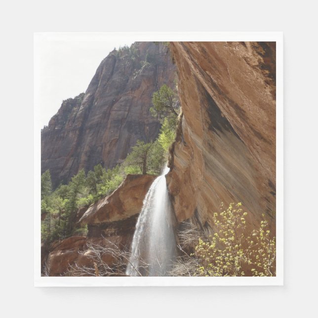 Emerald Pool Falls III von Zion National Park Serviette (Vorderseite)