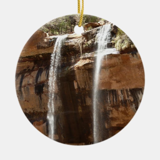 Emerald Pool Falls IV von Zion National Park Keramikornament (Vorne)