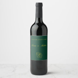 Emerald Romance Wein-Etiketten Weinetikett