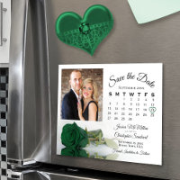 Emerald-Rose-Kalender-Foto Speichern Sie das Datum