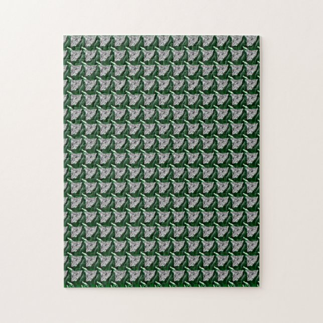 Emerald Ruby Diamond Gemstone Art Red Green Puzzle (Vertikal)