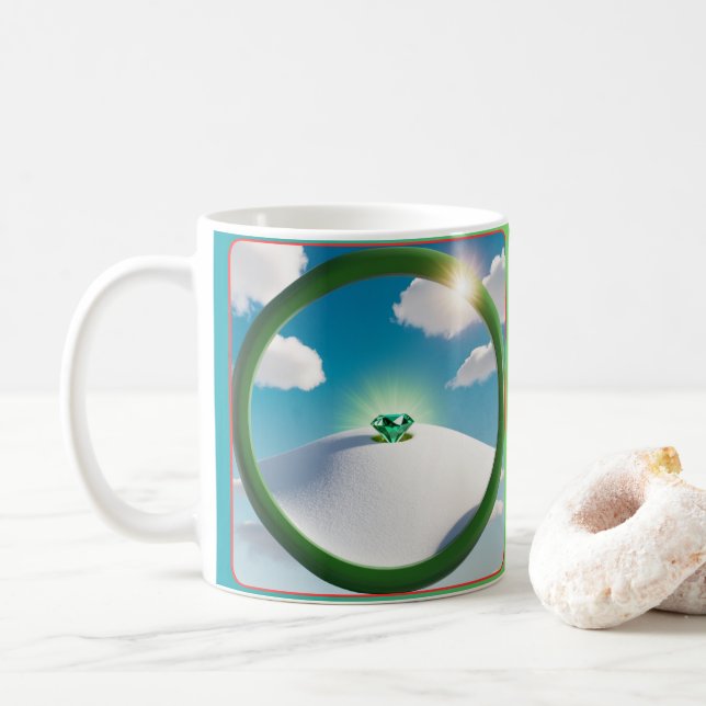 Emerald Serenity Tasse (Mit Donut)