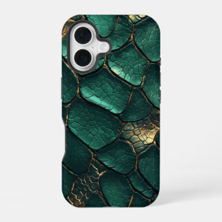 Emerald Serpent Snakeskin Phone Case iPhone 16 Hülle