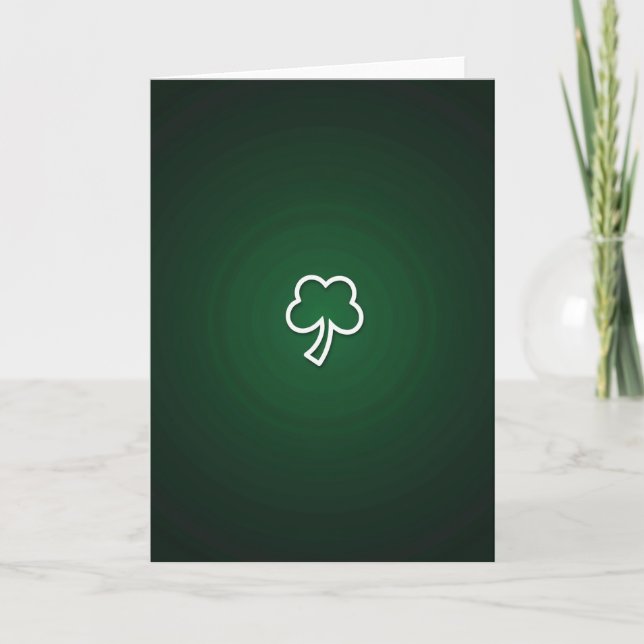 Emerald Shamrock Glückwunschkarte Karte (Vorderseite)