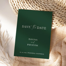 Emerald Simple Wedding Script Modernes Foto Rette Save The Date