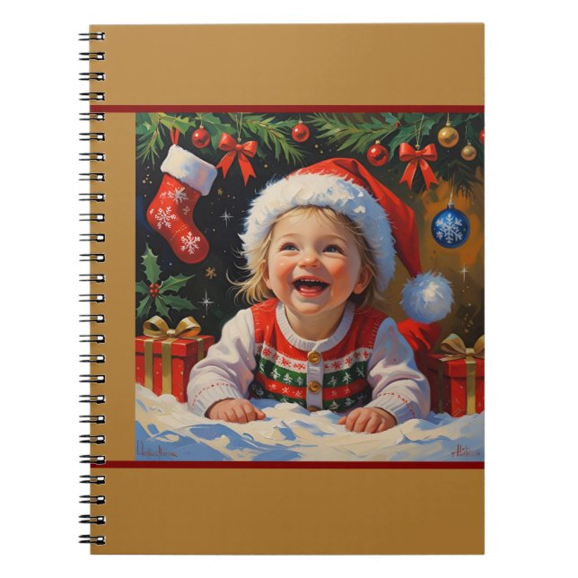 Emerald Smiple Cute Santa  Notizblock (Vorderseite)