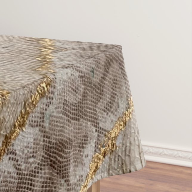Emerald Snake Skin Tablecloth Gold Event Decke (Beispiel)