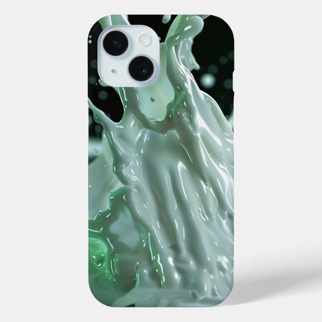 Emerald Splash Dynamics iPhone Case (Rückseite)