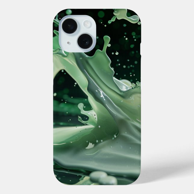 Emerald Splash Dynamics iPhone Case (Rückseite)