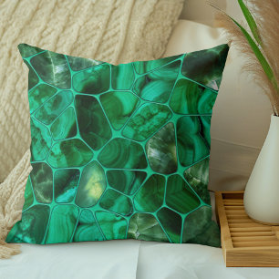 Emerald Spring - Zellen-Collage Kissen