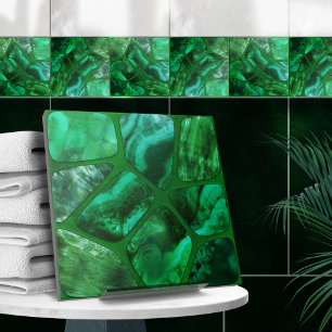 Emerald Spring - Zellen-Collage N1 Fliese