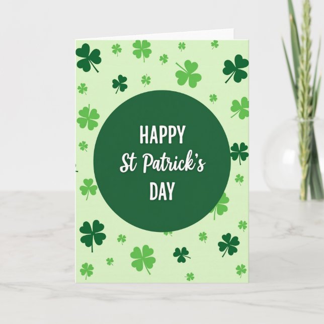 Emerald St. Patricks Day Karte (Vorderseite)