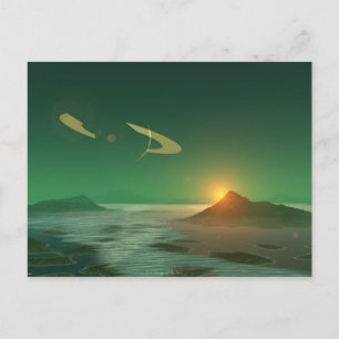 Emerald Sunset Postkarte