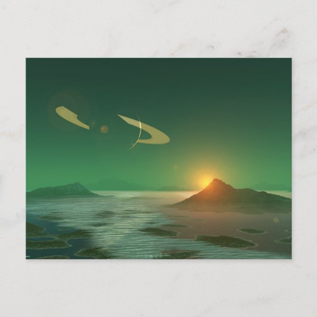 Emerald Sunset Postkarte (Vorderseite)