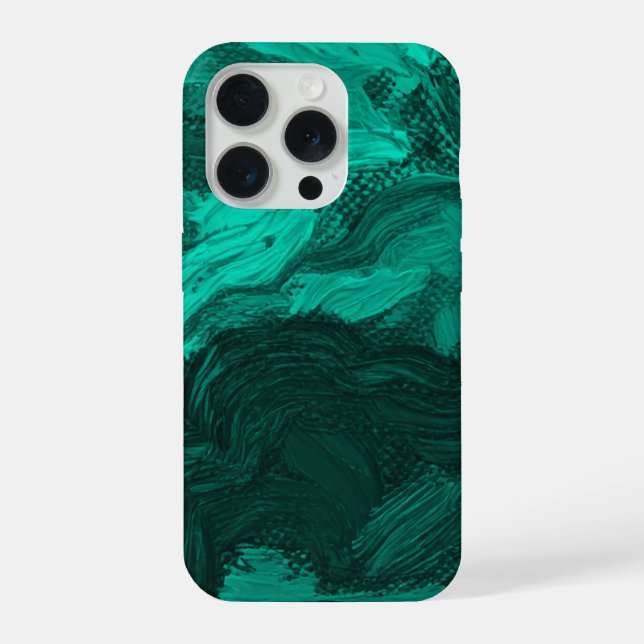 EMERALD SWIRL PHONE CASE iPhone HÜLLE (Rückseite)