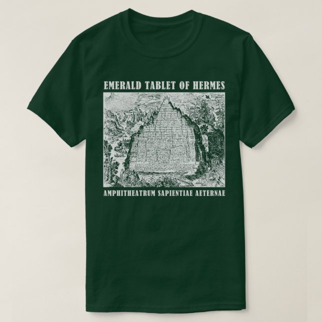 Emerald Tablet of Hermes Hermetic Alchemy Emblem T-Shirt (Design vorne)