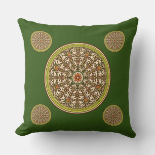 Emerald Tapestry Throw Kissen