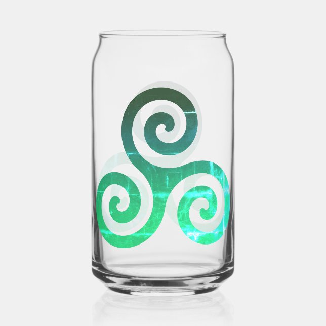 Emerald Triskele Altes keltisches Symbol Dosenglas (Vorderseite)