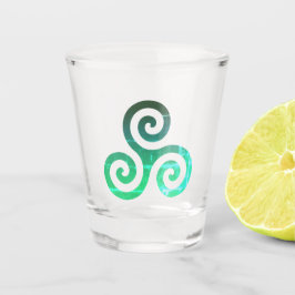 Emerald Triskele Altes keltisches Symbol Schnapsglas