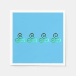 Emerald Triskele Altes keltisches Symbol Serviette