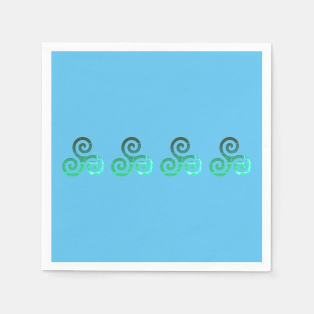 Emerald Triskele Altes keltisches Symbol Serviette (Vorderseite)