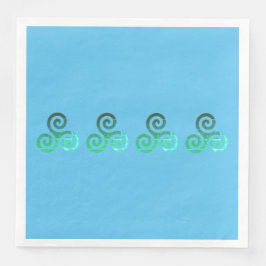 Emerald Triskele Altes keltisches Symbol Serviette