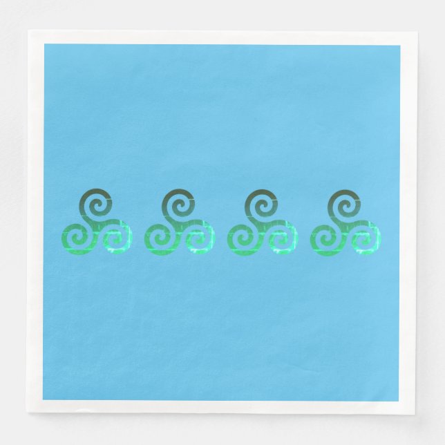 Emerald Triskele Altes keltisches Symbol Serviette (Vorderseite)