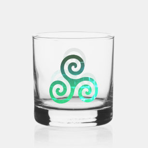 Emerald Triskele Altes keltisches Symbol Whiskyglas
