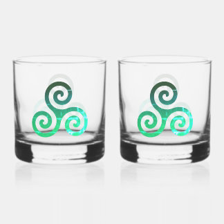 Emerald Triskele Altes keltisches Symbol Whiskyglas