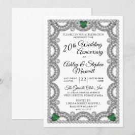 Emerald und Diamond 20. Hochzeitstag Party Einladung