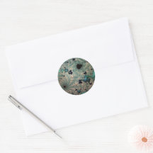 Emerald und Gold Mandelbrot Sticker