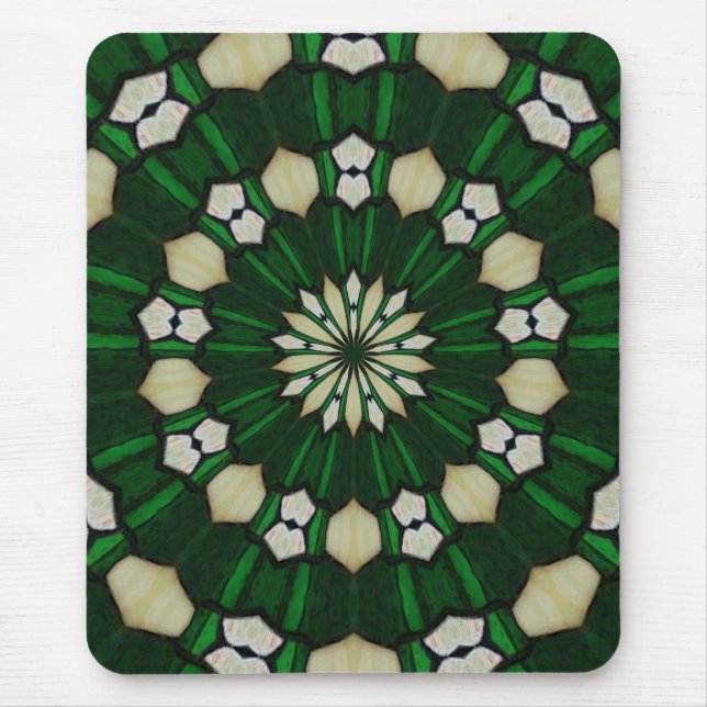 Emerald und Ivory Radial Mousepad (Vorne)