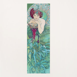Emerald (Vier Juwelen), Alphonse Mucha Yogamatte
