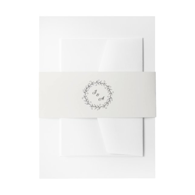 Emerald Vine Wedding Einladungsbanderole (Vorderseite Beispiel)